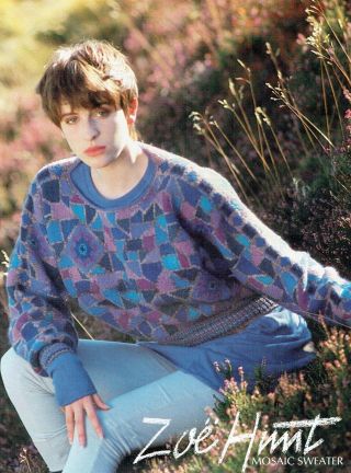 Zoe Hunt Mosaic Sweater Kit - Summer And Winter Knitting - Vintage Rowan Wools