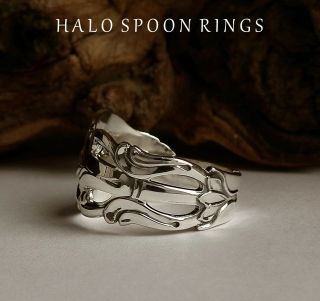 ETHEREAL SWEDISH SILVER SPOON RING CESON 1977 THE PERFECT GIFT IDEA 2