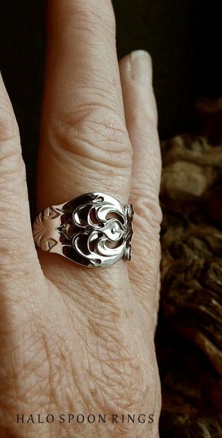 ETHEREAL SWEDISH SILVER SPOON RING CESON 1977 THE PERFECT GIFT IDEA 4