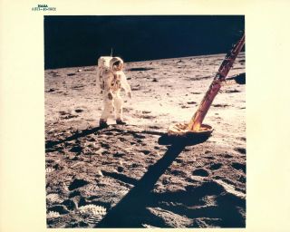 Vintage Nasa Apollo 11 Photo Buzz Aldrin Walks On The Moon