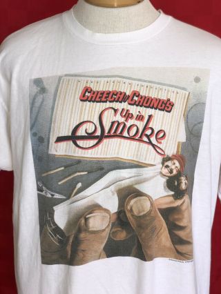 Vintage Cheech and Chong up in smoke movie T - shirt Tommy Marin pot comedy 70s 80 2
