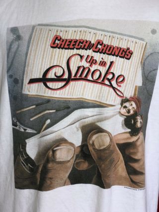 Vintage Cheech and Chong up in smoke movie T - shirt Tommy Marin pot comedy 70s 80 3