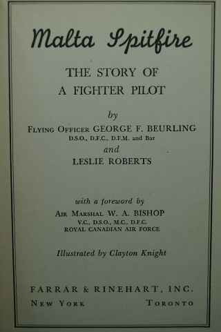 Ww2 British Raf Malta Spitfire Book