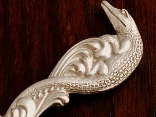 - Dominick & Haff Silver Souvenir Teaspoon For St.  Augustine,  Fla.  Alligator