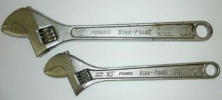 SNAP - ON Vintage Blue Point Adjustable Crescent Wrench 10 