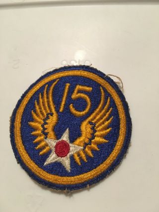 Vintage Wwii Us Army 15th Air Force Aaf Military Shoulder Patch