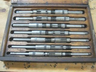 Vintage Set Of (7) Bluepoint Adjustable Hand Reamers Range 11/16 " To 1 - 1/8 "