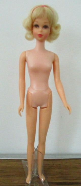 Vtg Barbie: 1969 Twist N Turn Short Flip HTF Lt Blonde Francie Doll 8