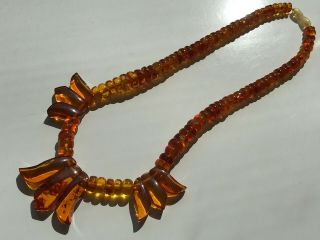RARE Natural Vintage Amber Beads Antique Baltic Old Necklace 29.  99 gr 2