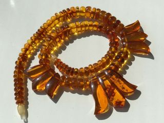 RARE Natural Vintage Amber Beads Antique Baltic Old Necklace 29.  99 gr 4