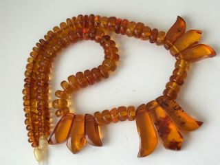 RARE Natural Vintage Amber Beads Antique Baltic Old Necklace 29.  99 gr 5