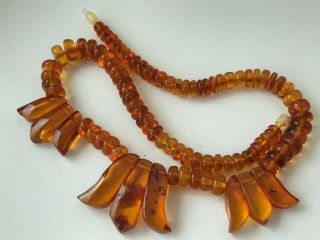 RARE Natural Vintage Amber Beads Antique Baltic Old Necklace 29.  99 gr 6