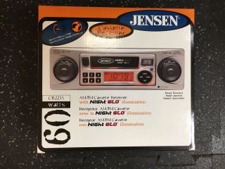 A Vintage Jensen Car Stereo With Cassette Plus Am/fm Radio Nightglo Cr225x X 4