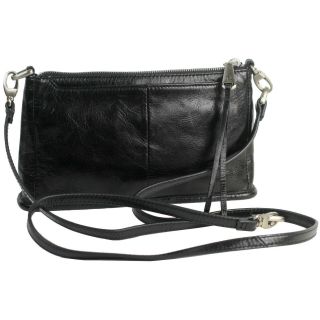 Hobo International Cadence Leather Crossbody Bag Convertible Black Vintage Hide