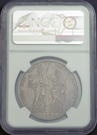 1830,  Italy,  Vatican,  Pope Pius VIII.  Large Silver Scudo Coin.  Rare NGC AU, 4