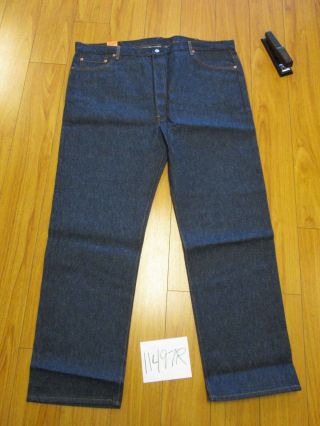 Nos Vintage 501 Shrink To Fit 48x34 Jeans U.  S.  A Made Raw Denim 11497r