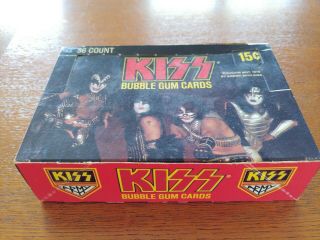 Vintage 1978 Donruss Kiss Bubble Gum Cards Series 1 Empty Display Box Aucoin
