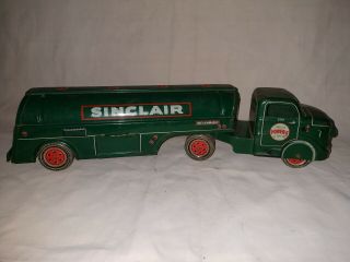 Vintage Powerx Sinclair Litho Fuel Tanker Truck And Trailer