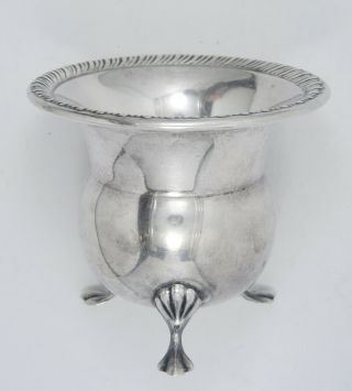 Dunkirk Silversmiths Sterling Silver Footed Toothpick Holder 2.  5 " / 42.  7g