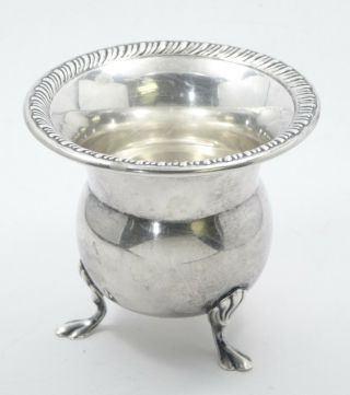 DUNKIRK SILVERSMITHS STERLING SILVER FOOTED TOOTHPICK HOLDER 2.  5 