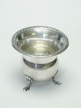 DUNKIRK SILVERSMITHS STERLING SILVER FOOTED TOOTHPICK HOLDER 2.  5 