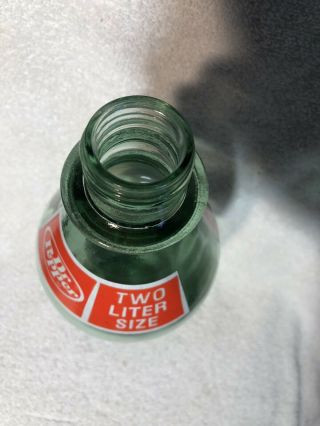 Vintage Dr Pepper 2 Liter Green Glass Bottle in 4