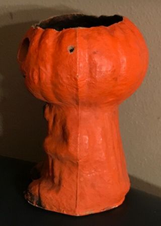 RARE VINTAGE PAPER MACHE HALLOWEEN MAN FULL BODY JACK O LANTERN PUMPKIN 5