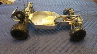 Vintage polished Associated RC10 Buggy with Aluminum Wing - Hot Trick Steering 2