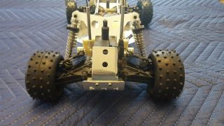 Vintage polished Associated RC10 Buggy with Aluminum Wing - Hot Trick Steering 6