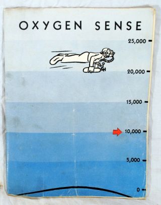 1944 Us Navy Aviation Training Division Oxygen Sense Ww2 Wwii Booklet