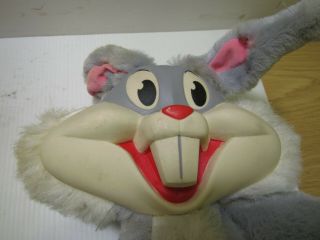 Vintage 1961 Mattel Bugs Bunny Talking Plush Doll Pull String Rubber Face w/Box 6