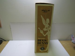 Vintage 1961 Mattel Bugs Bunny Talking Plush Doll Pull String Rubber Face w/Box 9
