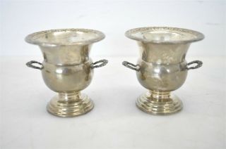 Vintage Marked Sterling Silver.  925 Urn / Vase W/ Floral Repousse 100g