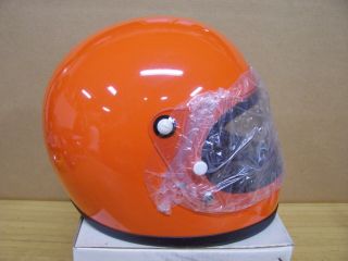 Vintage NOS Shoei S12 S 12 Motorcycle Full Face Helmet Large Orange 2