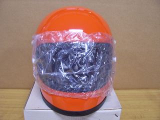 Vintage NOS Shoei S12 S 12 Motorcycle Full Face Helmet Large Orange 3