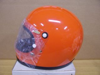 Vintage NOS Shoei S12 S 12 Motorcycle Full Face Helmet Large Orange 4