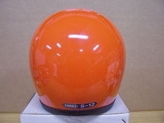 Vintage NOS Shoei S12 S 12 Motorcycle Full Face Helmet Large Orange 5