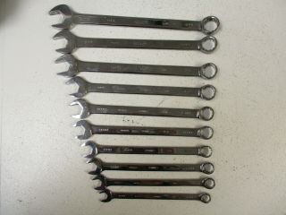 Vintage Set Of 10 Bonney Tools Metric Combo Wrenches 12 Pt Usa Made