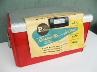 Vintage Poloron Thermaster Aluminum Ice Chest Cooler