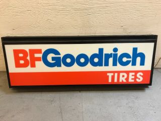 Vintage Bf Goodrich Tires Lighted Advertising Sign 1960 