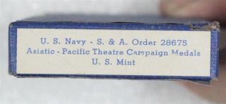US Military Medal: Asiatic - Pacific Campaign in WWII era box w/ribbon bar 2