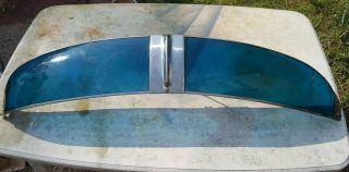 Vtg 1940s Chevy Ford Hot Rat Rod Santay Exterior Sun Visor Shade Blue Green Aqua