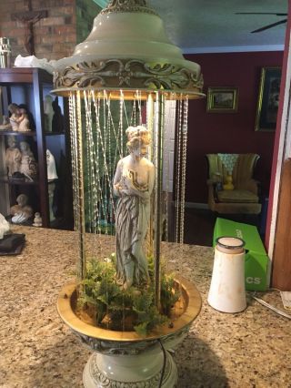 Vintage Goddess Table Top Oil Rain Lamp