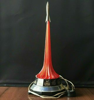 Night Light Rocket Space Ussr Desk Lamp Vintage Soviet Program Gagarin Satallite