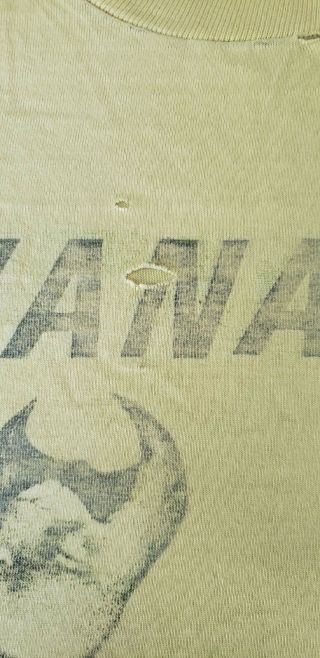 Rare Vintage Authentic Nirvana Incesticide shirt 90 ' s Kurt Cobain Anvil L 5