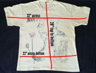 Rare Vintage Authentic Nirvana Incesticide shirt 90 ' s Kurt Cobain Anvil L 7