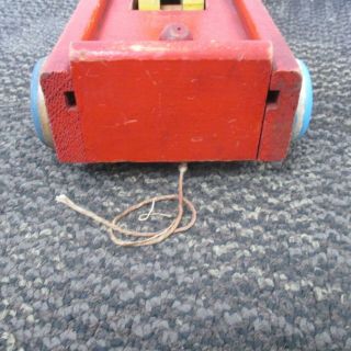 Vintage FISHER PRICE No.  140 COASTER BOY WOOD PULL TOY 6