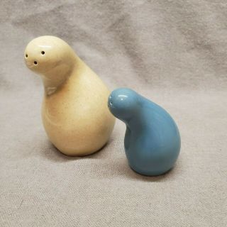 Vintage Eva Zeisel Shmoo Salt,  Pepper Shakers Red Wing Pottery,  Town & Country 2