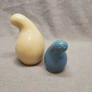 Vintage Eva Zeisel Shmoo Salt,  Pepper Shakers Red Wing Pottery,  Town & Country 3