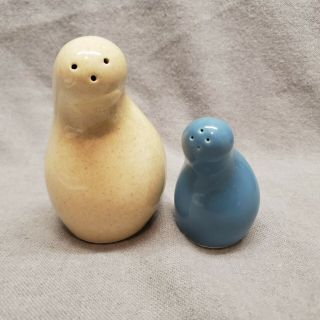 Vintage Eva Zeisel Shmoo Salt,  Pepper Shakers Red Wing Pottery,  Town & Country 7